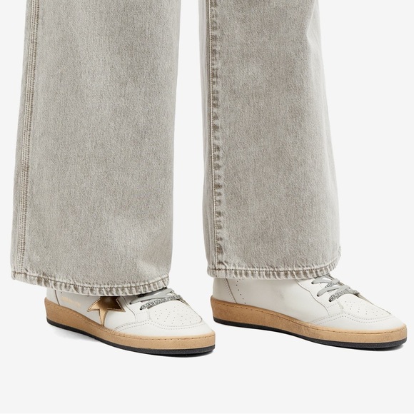 Golden Goose Ball Star Sneaker Milk White Leather/Gold sz 38 New in Box - Picture 3 of 14